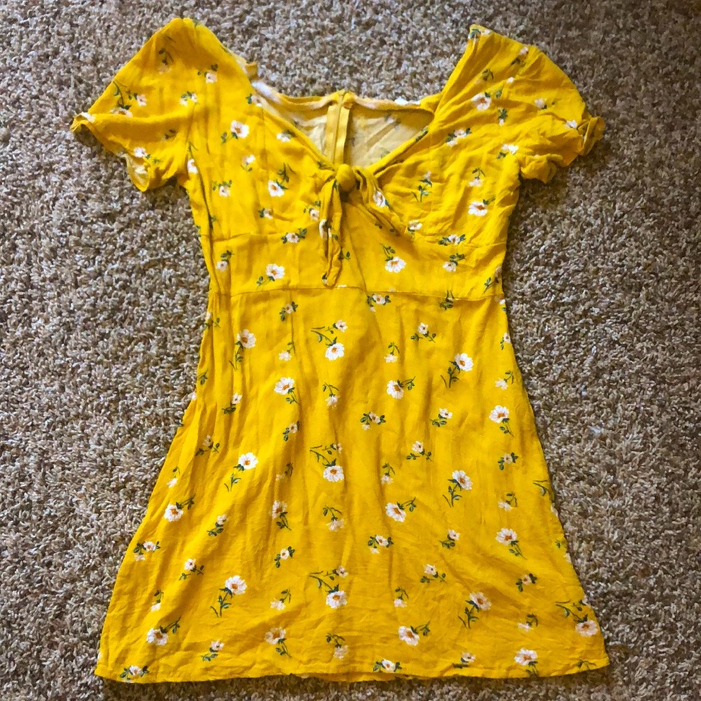 Women’s LA Hearts Yellow Floral Mini Dress M